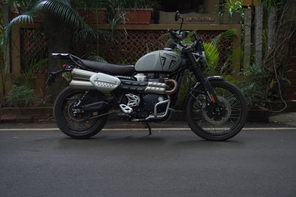 TRIUMPH SCRAMBLER 1200 ALUMINIUM SUMP GUARD WITH SIDE PLATES