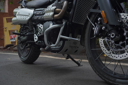 TRIUMPH SCRAMBLER 1200 ALUMINIUM SUMP GUARD WITH SIDE PLATES