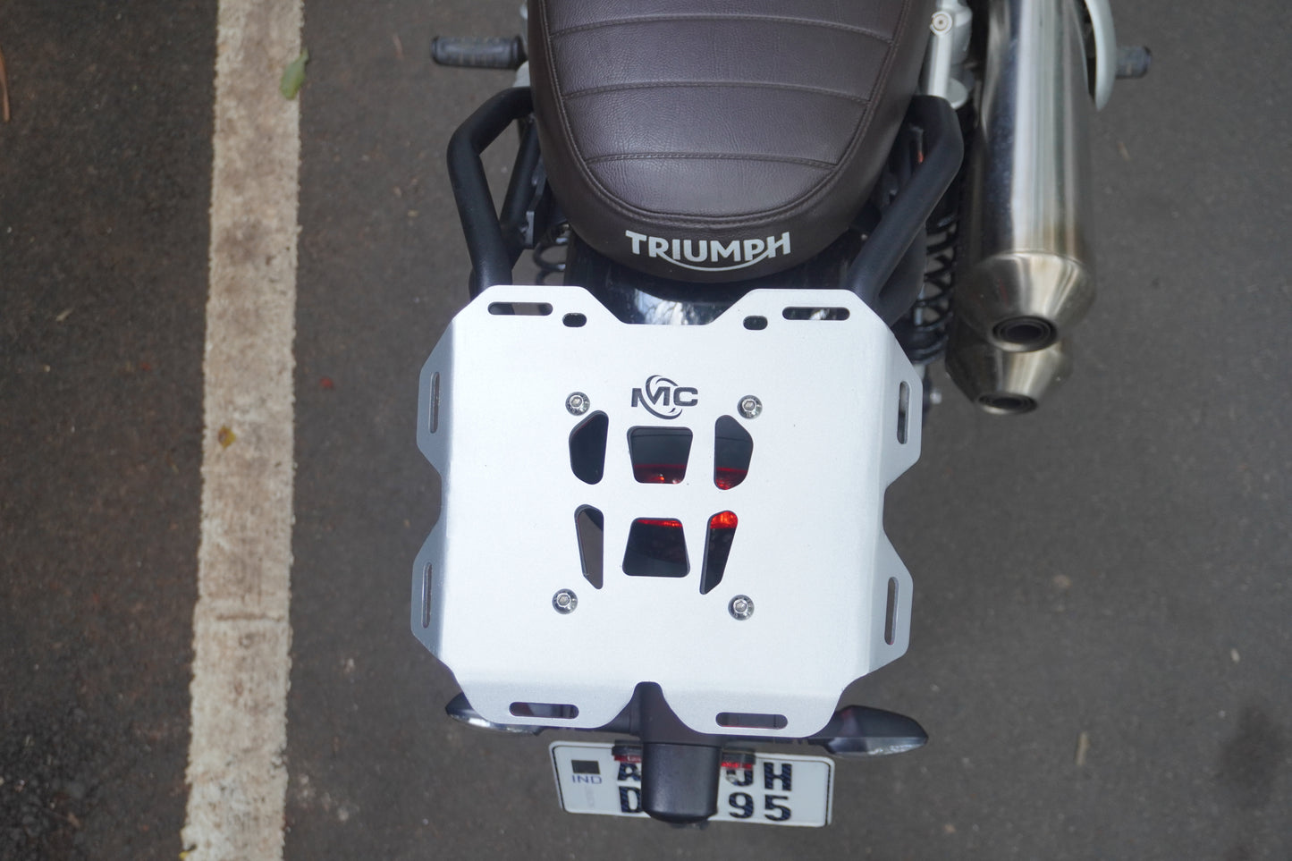 TRIUMPH SCRAMBLER 1200 TOP RACK WITH SS PLATE