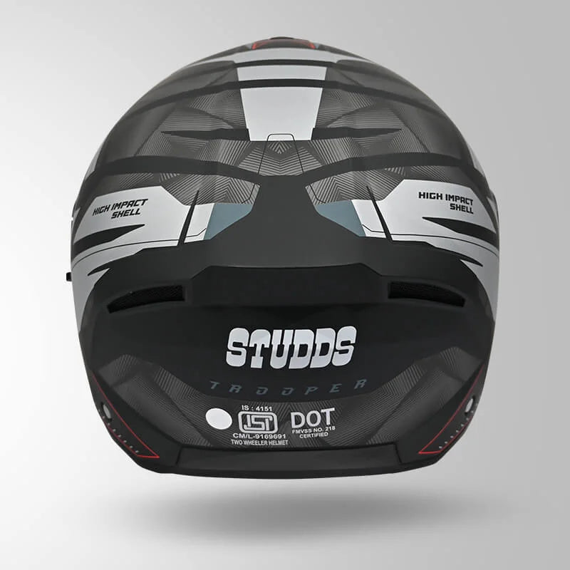 STUDDS TROOPER DV D2 HELLCAT DECOR MATT BLACK & GREY