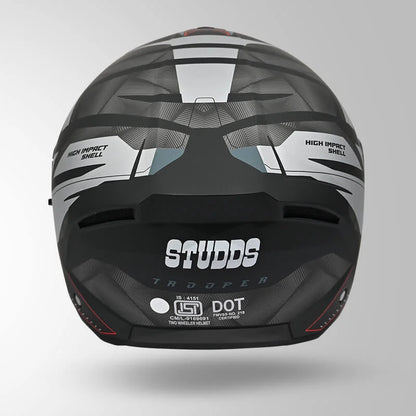 STUDDS TROOPER DV D2 HELLCAT DECOR MATT BLACK & GREY