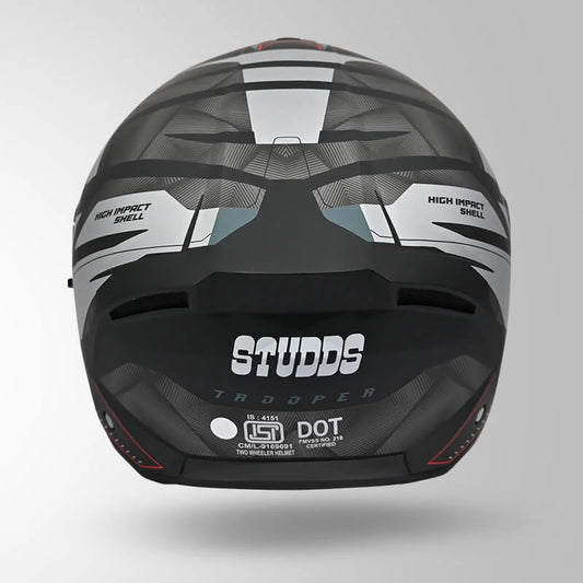 STUDDS TROOPER DV D2 HELLCAT DECOR MATT BLACK & GREY