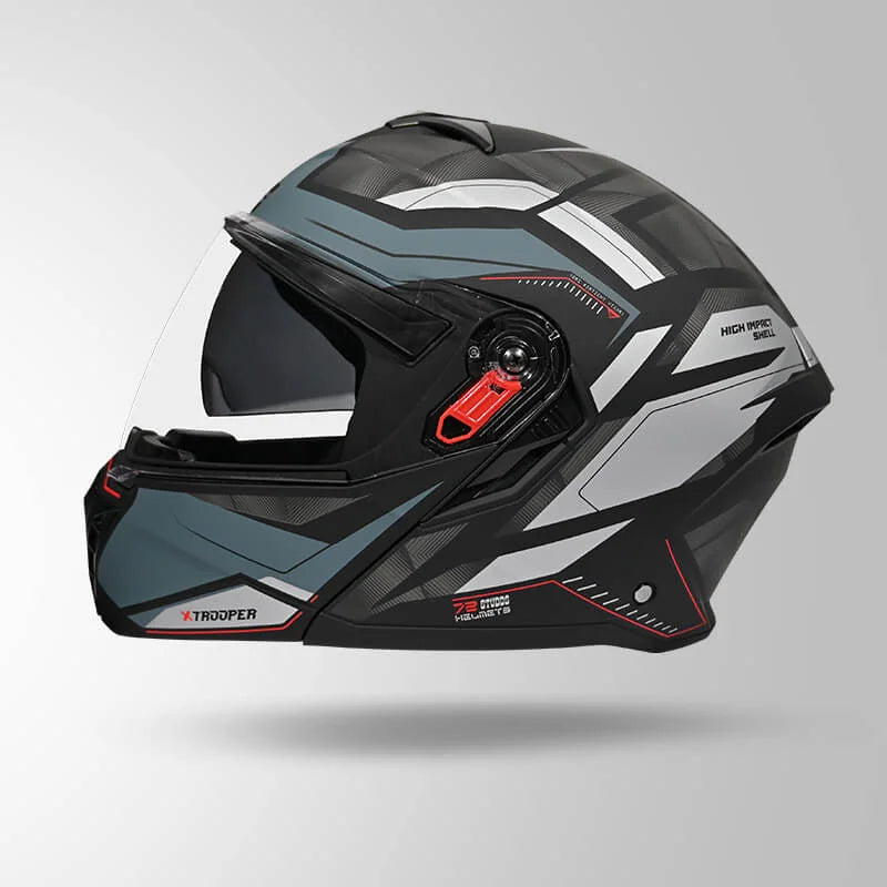 STUDDS TROOPER DV D2 HELLCAT DECOR MATT BLACK & GREY