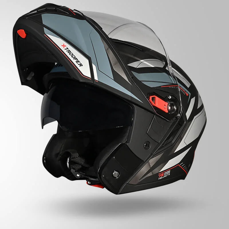 STUDDS TROOPER DV D2 HELLCAT DECOR MATT BLACK & GREY