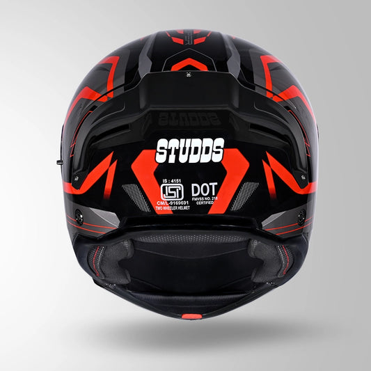 STUDDS TROOPER D3 VENTURA DECOR BLACK & RED