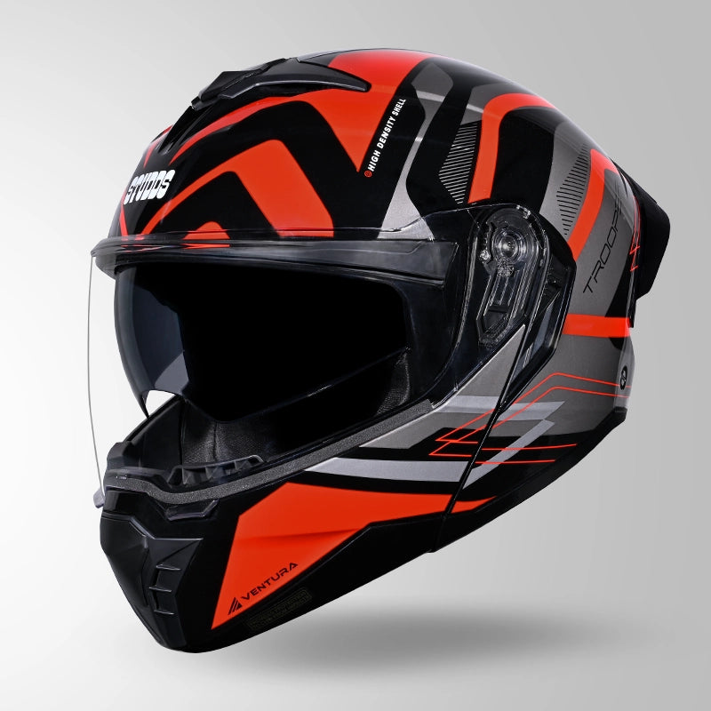 STUDDS TROOPER D3 VENTURA DECOR BLACK & RED