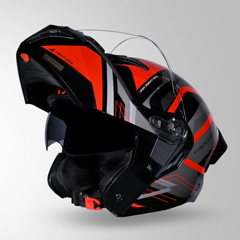 STUDDS TROOPER D3 VENTURA DECOR BLACK & RED