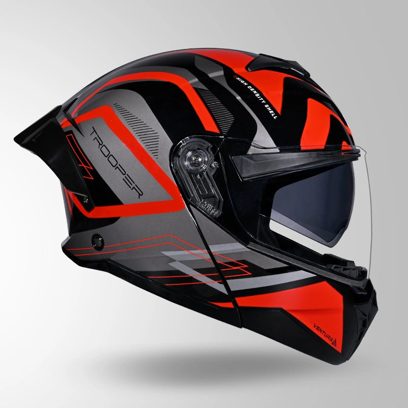 STUDDS TROOPER D3 VENTURA DECOR BLACK & RED