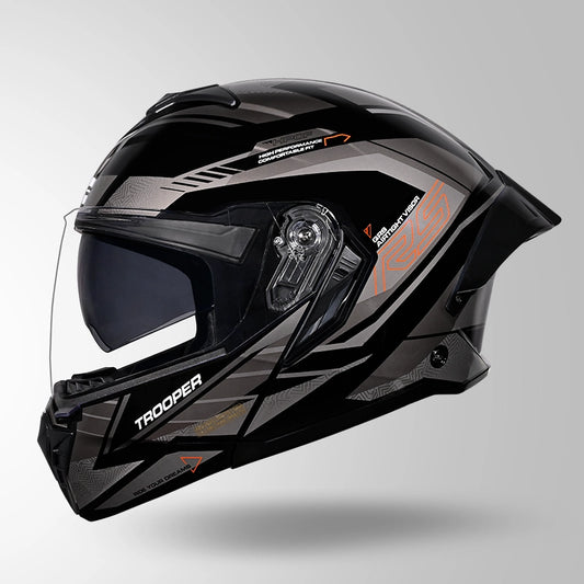 TROOPER D4 RACE DECOR BLACK / ORANGE & GREY