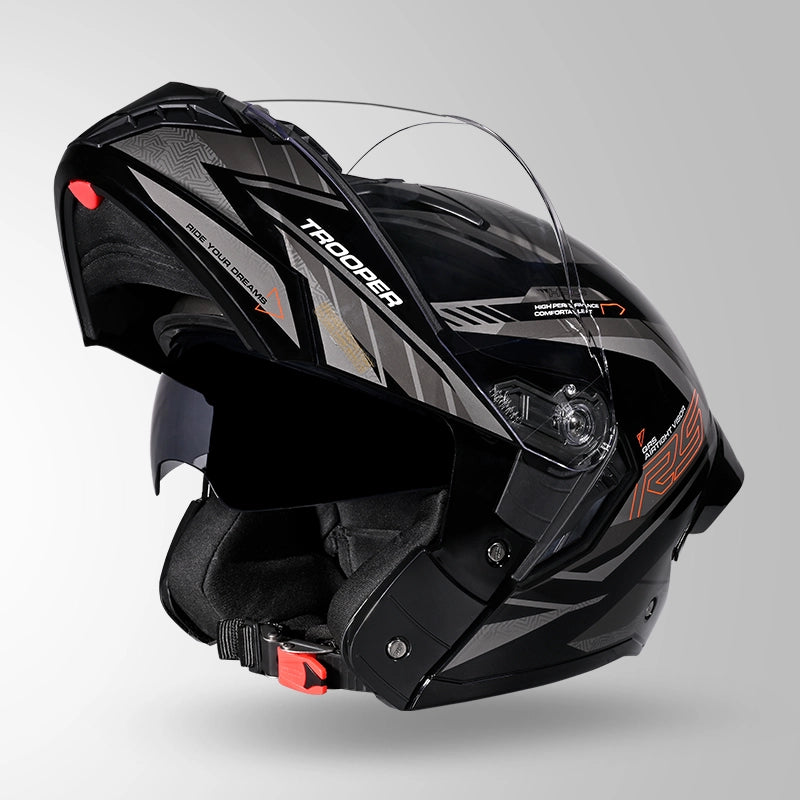 TROOPER D4 RACE DECOR BLACK / ORANGE & GREY