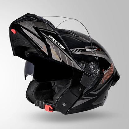 TROOPER D4 RACE DECOR BLACK / ORANGE & GREY