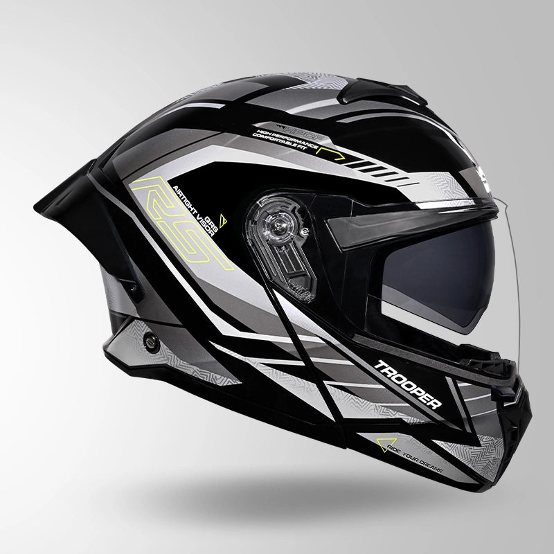 TROOPER D4 RACE DECOR BLACK / YELLOW & GREY GOLSSY