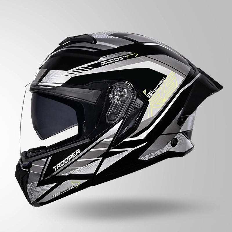 TROOPER D4 RACE DECOR BLACK / YELLOW & GREY GOLSSY