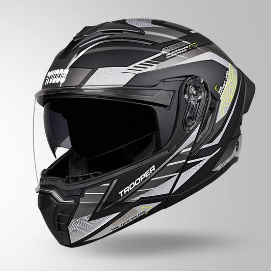 TROOPER D4 RACE DECOR MATT BLACK / YELLOW & GREY