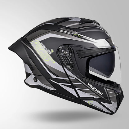 TROOPER D4 RACE DECOR MATT BLACK / YELLOW & GREY