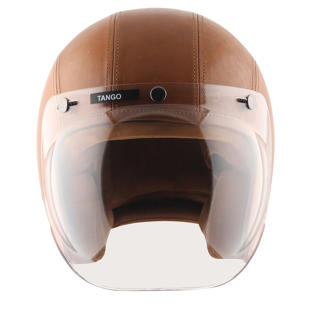 Axor Retro Jet Leather Helmet TANGOYELLOW