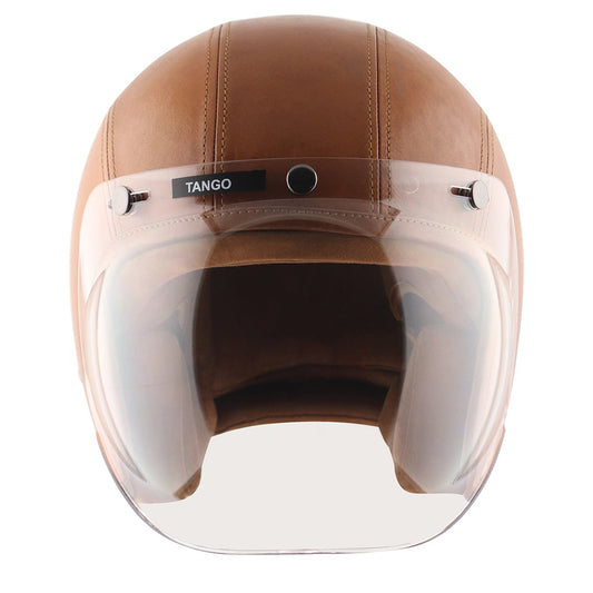 Axor Retro Jet Leather Helmet TANGOYELLOW