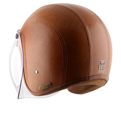 Axor Retro Jet Leather Helmet TANGOYELLOW