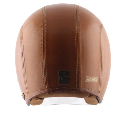 Axor Retro Jet Leather Helmet TANGOYELLOW
