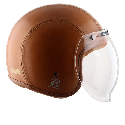 Axor Retro Jet Leather Helmet TANGOYELLOW