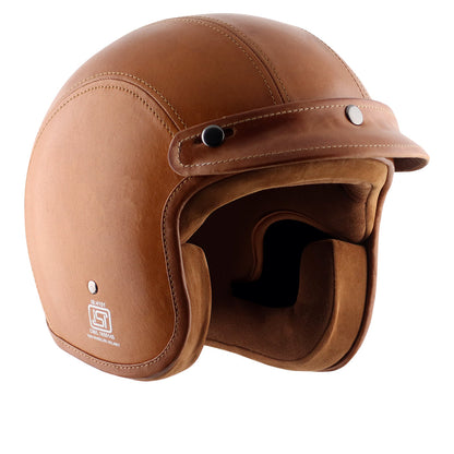 Axor Retro Jet Leather Helmet TANGOYELLOW