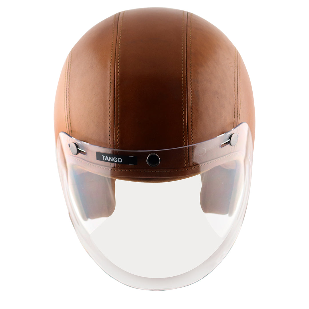 Axor Retro Jet Leather Helmet TANGOYELLOW