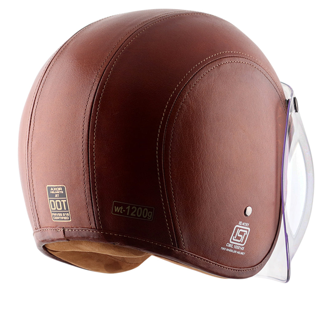 Axor Retro Jet Leather Helmet TIMBERCONIAC LIGHT