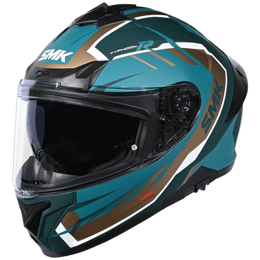 SMK Typhoon Aerot Gloss Green Orange (GL878) Helmet