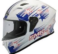 Stellar Rainstar Gloss White Blue Red (GL153) Helmet
