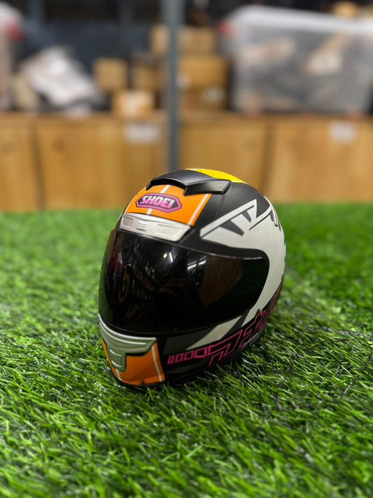 Shoei White Yellow Miniature Helmet