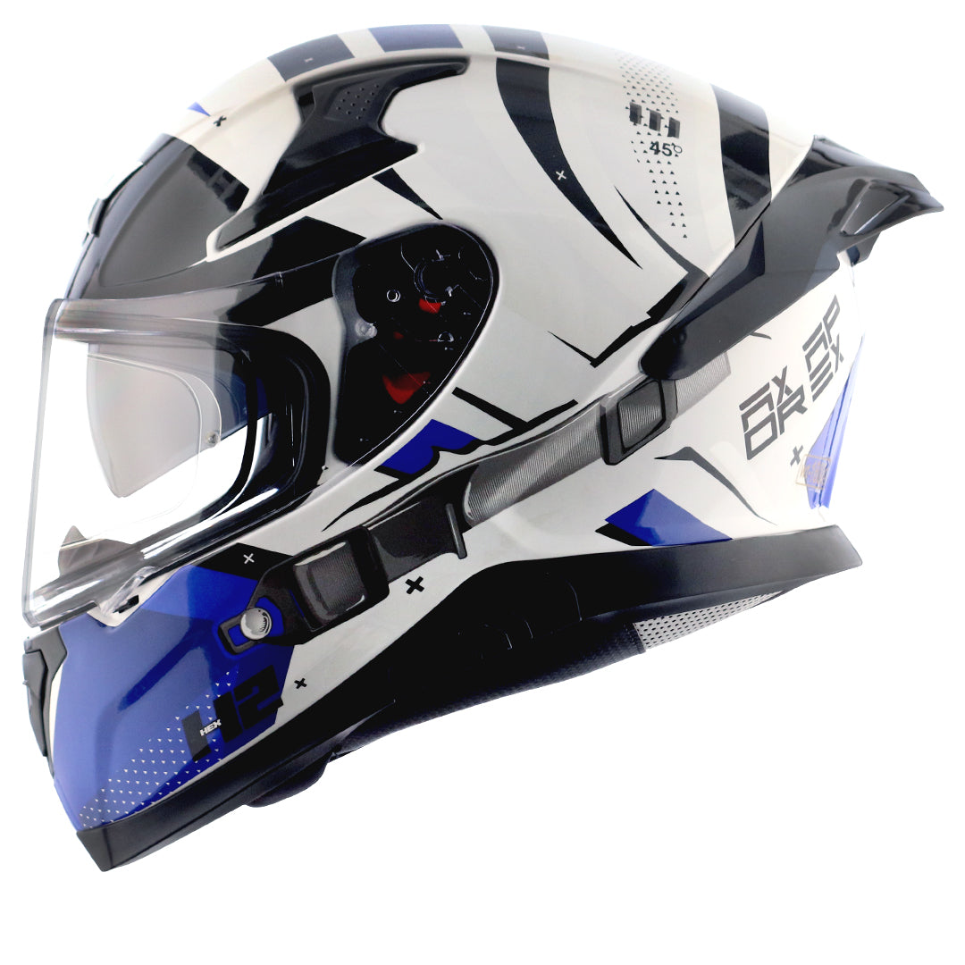 Apex Hex2 Helmet White Blue
