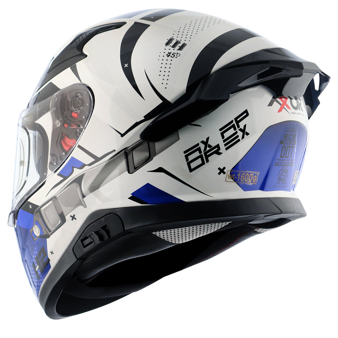 Apex Hex2 Helmet White Blue