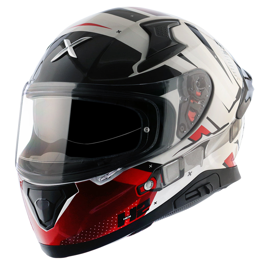 Apex Hex2 Helmet White Red