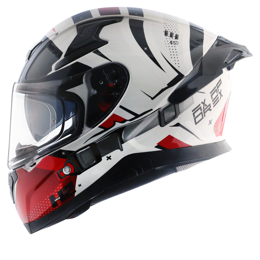 Apex Hex2 Helmet White Red