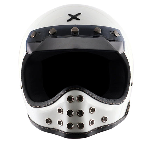 Axor Retro MotoX Helmet White