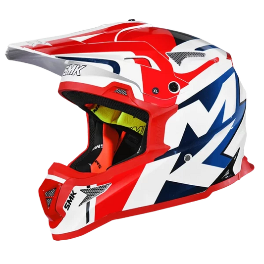 SMK Allterra X-Power Red White Blue Gloss (GL153) Helmet