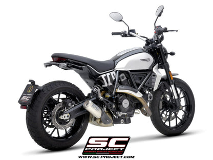 SC Project Exhaust CR-T Titanium with stoneguard grid for Scrambler 800 (2025)