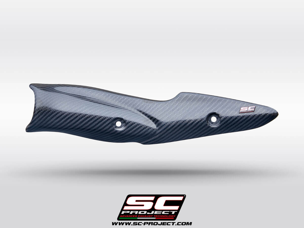 SC PROJECT CARBON FIBER HEAT PROTECTION SHIELD FOR KAWASAKI Z900 (2017-19)