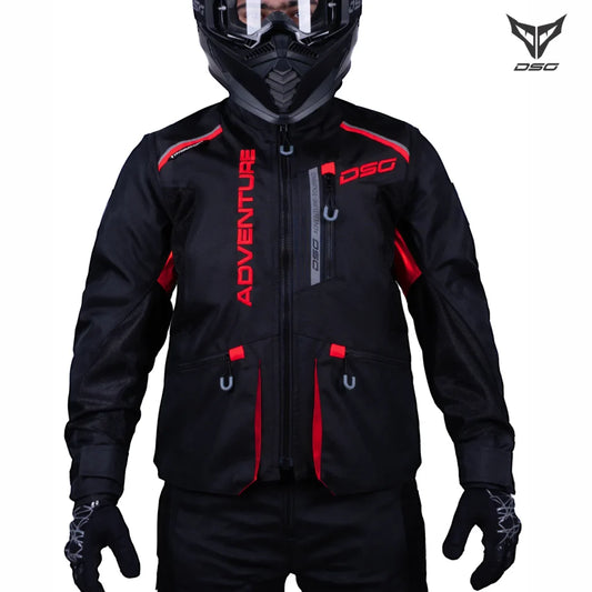 DSG Adventure Riding Jacket - Black-Red