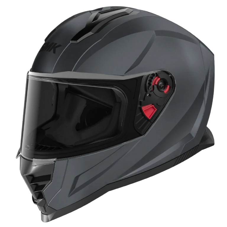 SMK NOVA SOLID GLDA 600 GREY GLOSSY FULL FACE HELMET