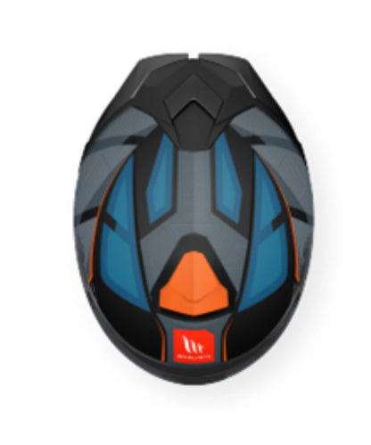 MT Thunder 3 SV Pro Nova B2 Helmet - Matt Grey Blue Orange
