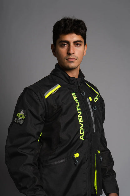 DSG Adventure Riding Jacket - Black-Neon