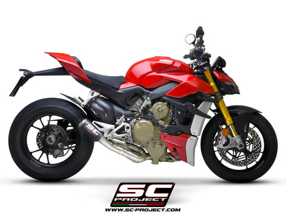 SC Project CR-T M2 Carbon With Half System Titanium for Ducati Streetfighter V4 (2020)