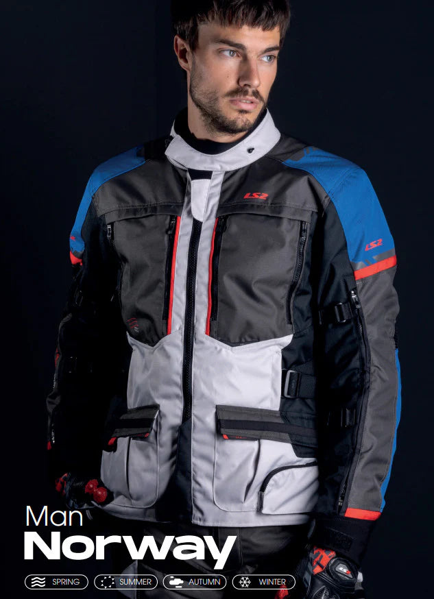JACKET NORWAY MAN BLUE BLACK GREY RED