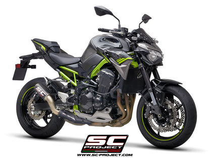 SC Project CR-T Carbon With Stoneguard Grid Exhaust for Kawasaki Z900 (2020-22)