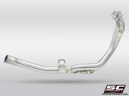 SC Project Exhaust 2-1 stainless steel headers compatible with specific sc project range oem exhaust for Honda Transalp 750 (2023-2024)