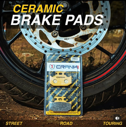Ceramic Brake Pads For TVS Apache RTR 160 4V - Rear - CRM269 - 1 Set - CRANK1
