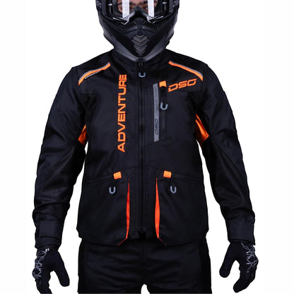 DSG Adventure Riding Jacket - Black-Orange