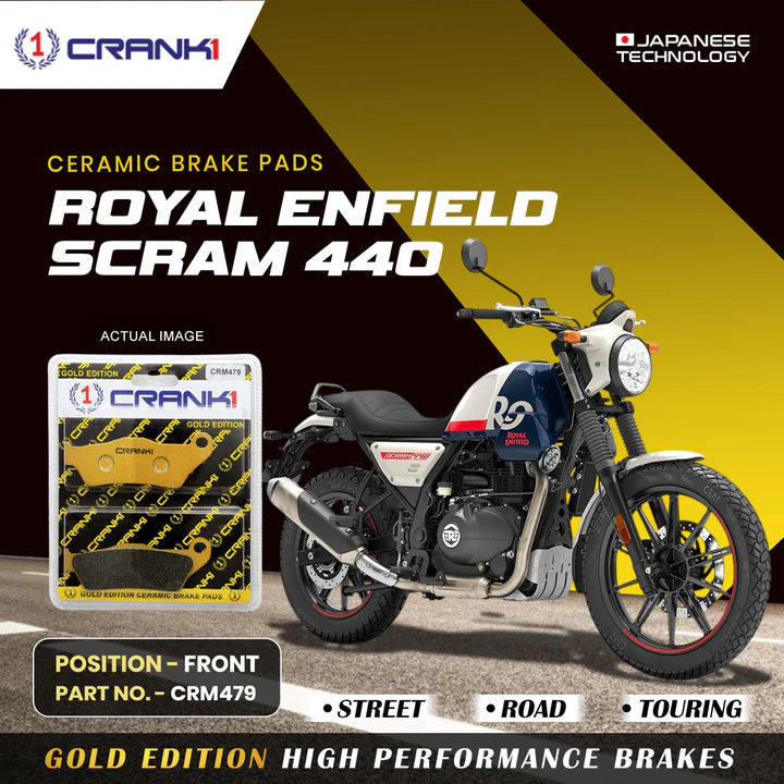 Ceramic Brake Pads For Royal Enfield Scram 440 - Front - CRM479