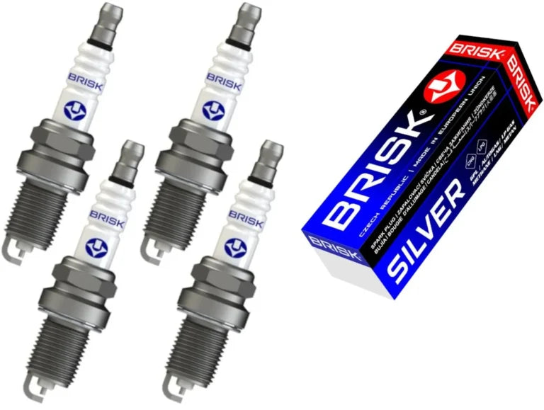 BRISK Silver Racing Spark Plug for Chevy Beat / Enjoy / Sail & Fiat Linea (MPI) – (BR14YS)